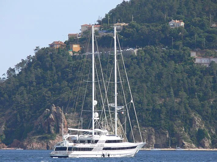 a sailboat on the water aboard GRACE Yacht for Sale