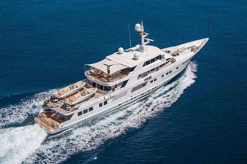 a ship in the water aboard GRACE Yacht for Sale