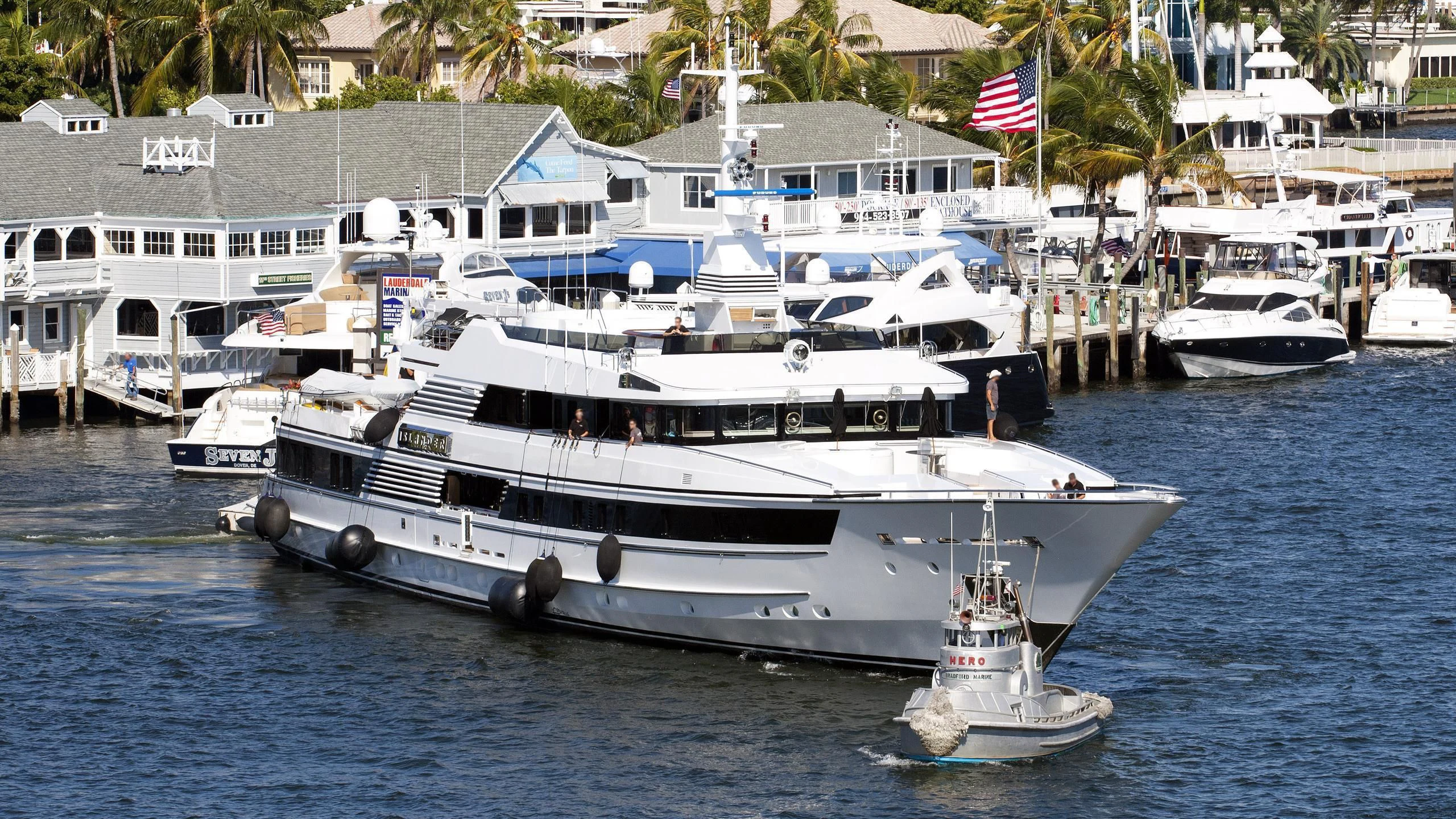 a large boat in the water aboard GRACE Yacht for Sale