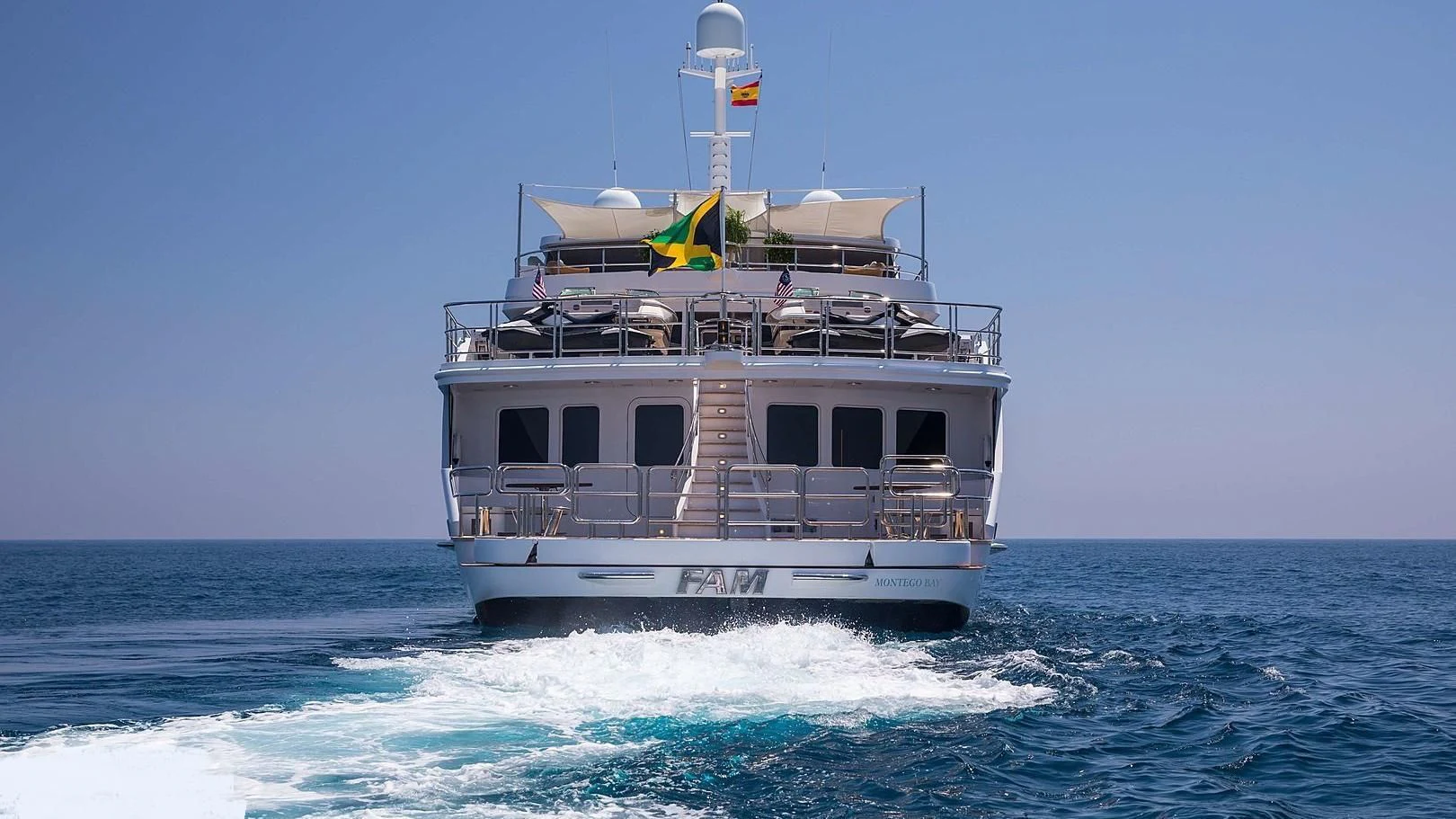 a boat in the water aboard GRACE Yacht for Sale