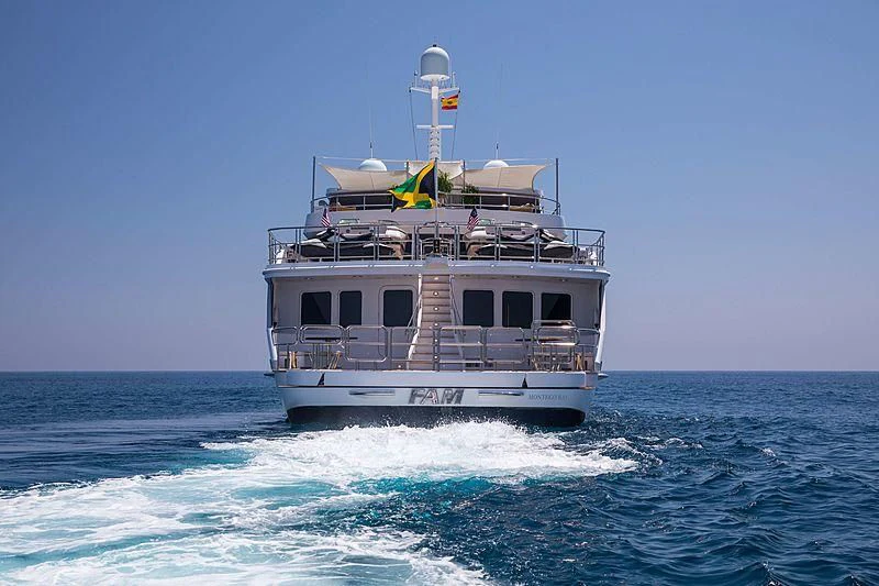 a boat in the water aboard GRACE Yacht for Sale