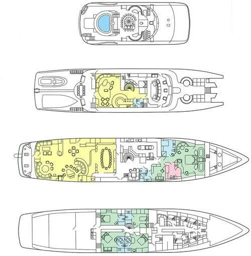 diagram, letter aboard GRACE Yacht for Sale