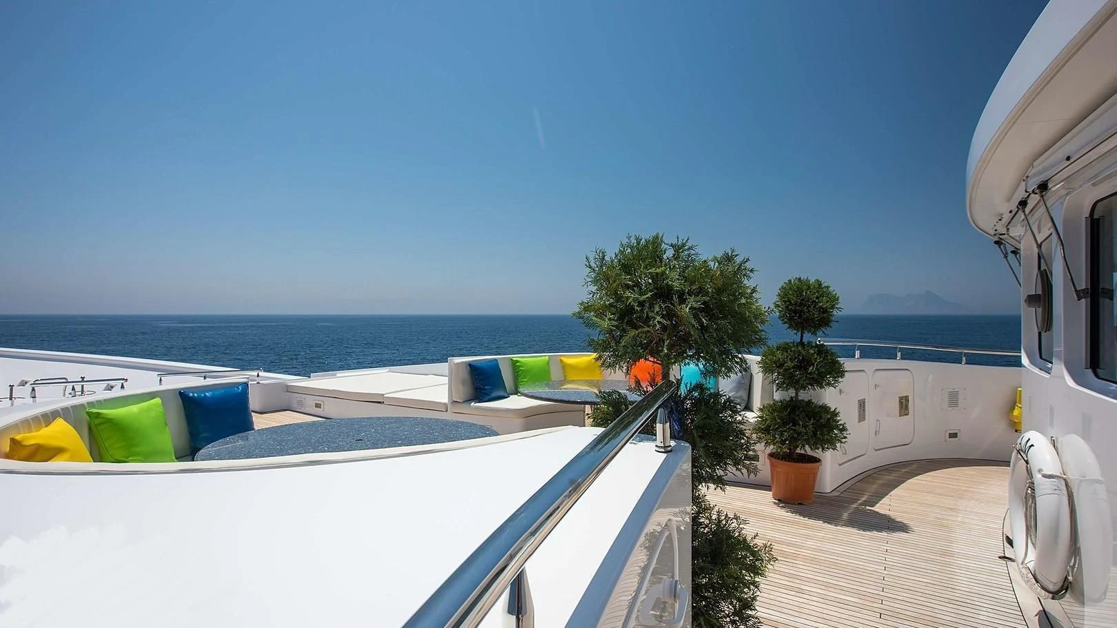 a pool with a tree on the side of it aboard GRACE Yacht for Sale