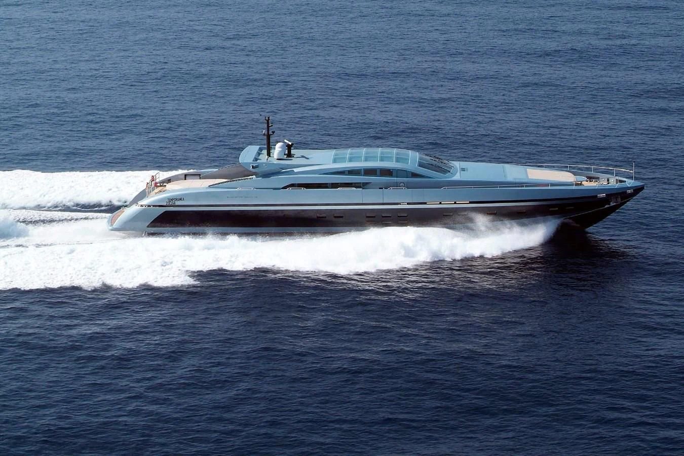 a boat on the water aboard BLUE PRINCESS STAR Yacht for Sale