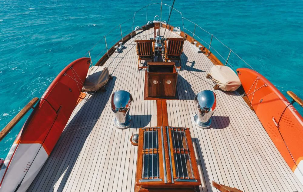a boat on the water aboard SILVER CAVALIER Yacht for Sale