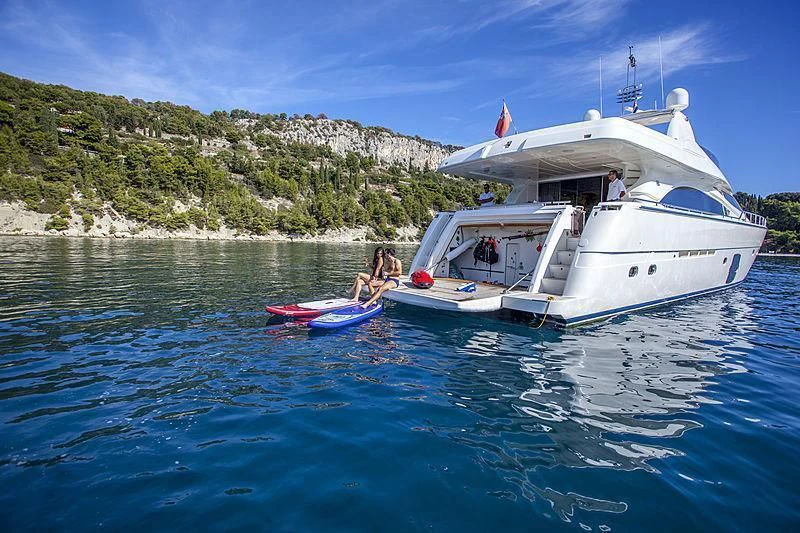 a boat in the water aboard YOYITA Yacht for Sale