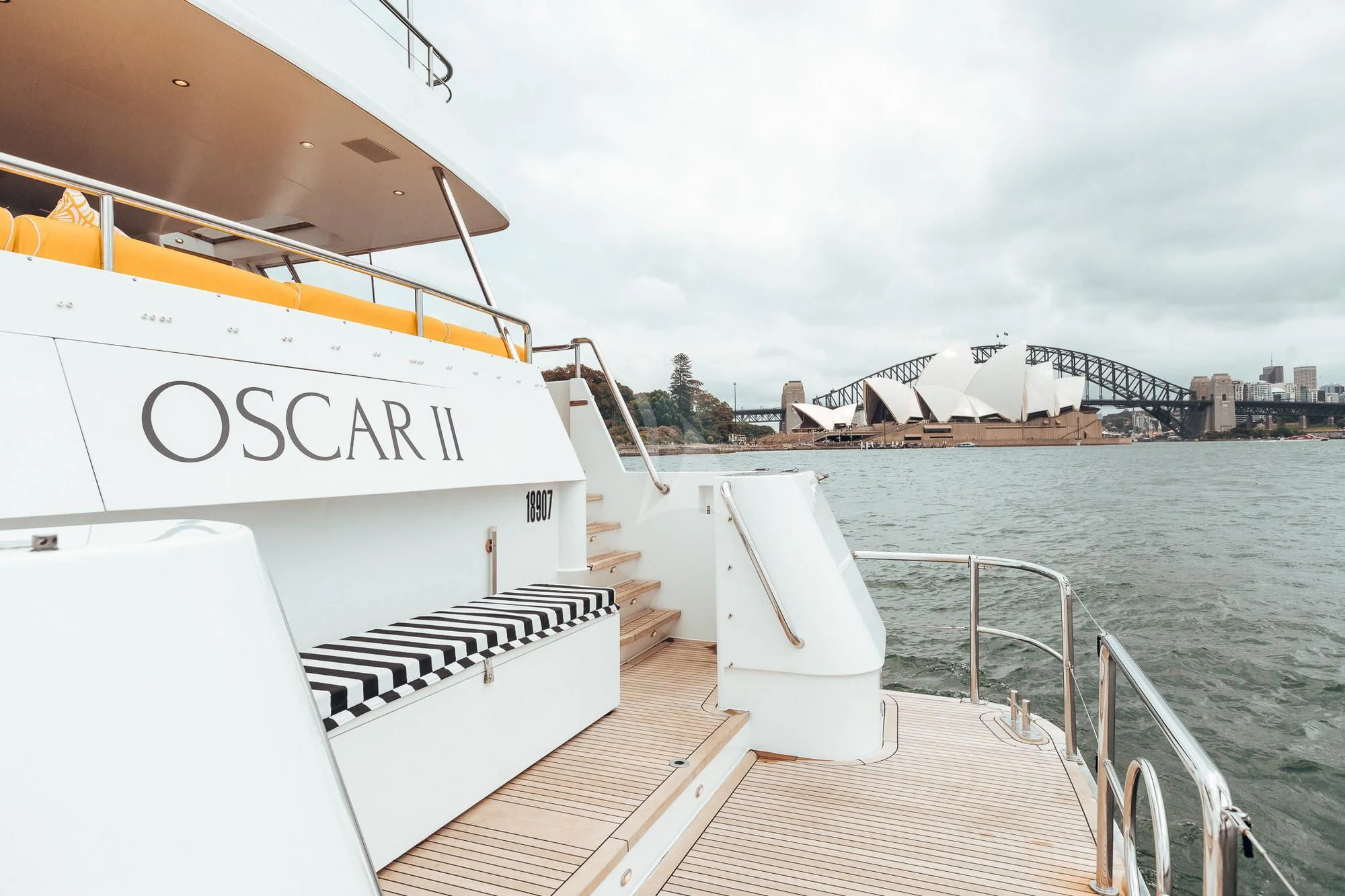 a boat on the water aboard OSCAR II Yacht for Sale