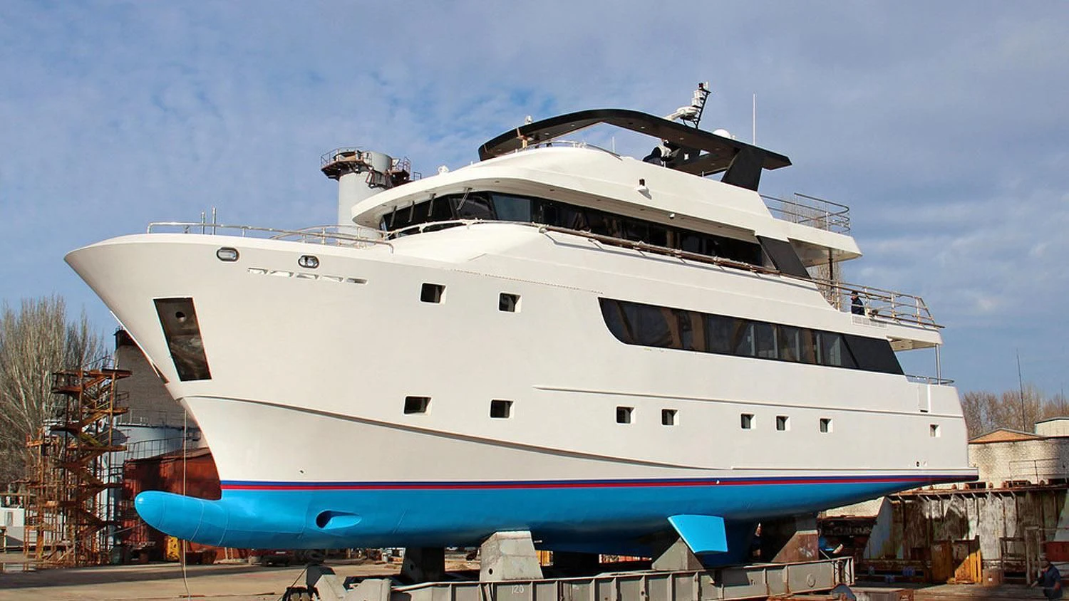 a large cruise ship aboard IVAR Yacht for Sale