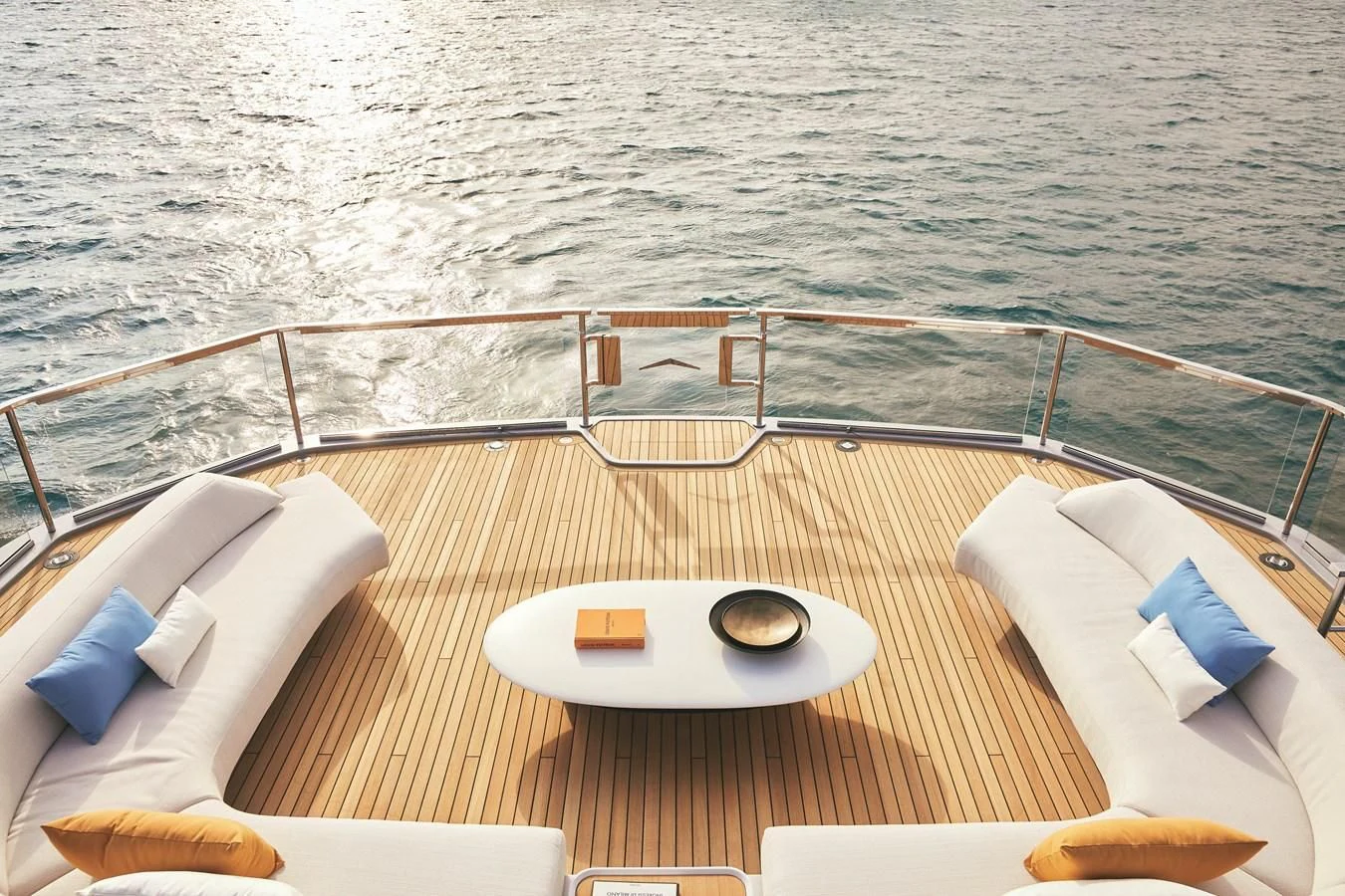 a table on a boat aboard R.DARENBEN Yacht for Sale