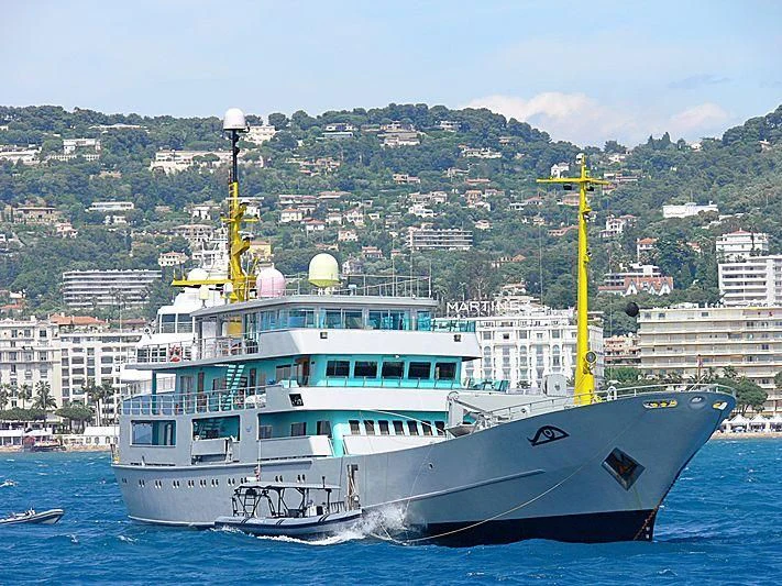 a large boat in the water aboard MY BROTHER BRANCUSI Yacht for Sale