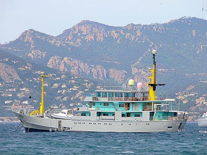 a boat in the water aboard MY BROTHER BRANCUSI Yacht for Sale