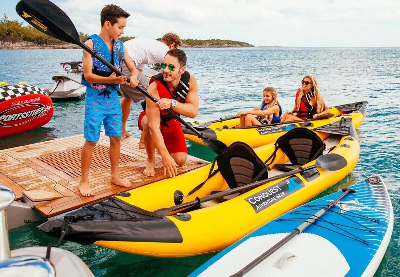 a group of people on a boat aboard STARSHIP Yacht for Charter