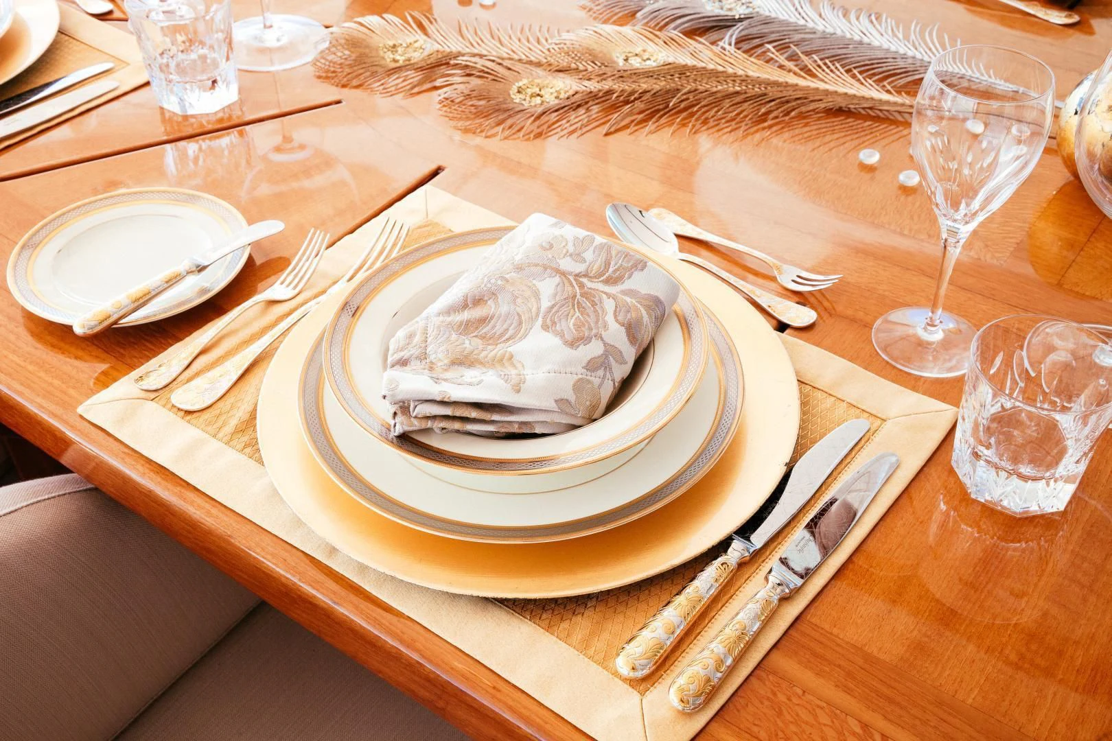a cake on a plate aboard STARSHIP Yacht for Charter