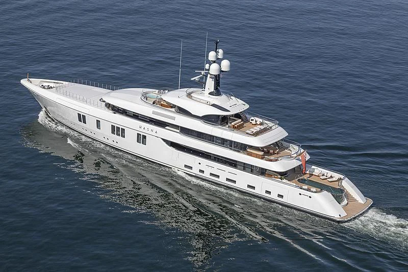 a ship on the water aboard LUNASEA Yacht for Sale