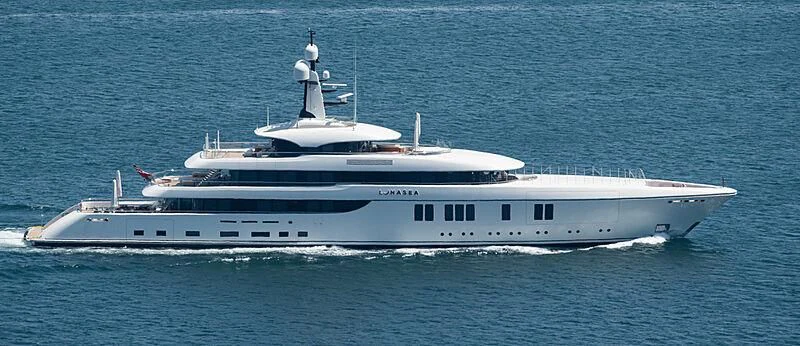 a white yacht on the water aboard LUNASEA Yacht for Sale