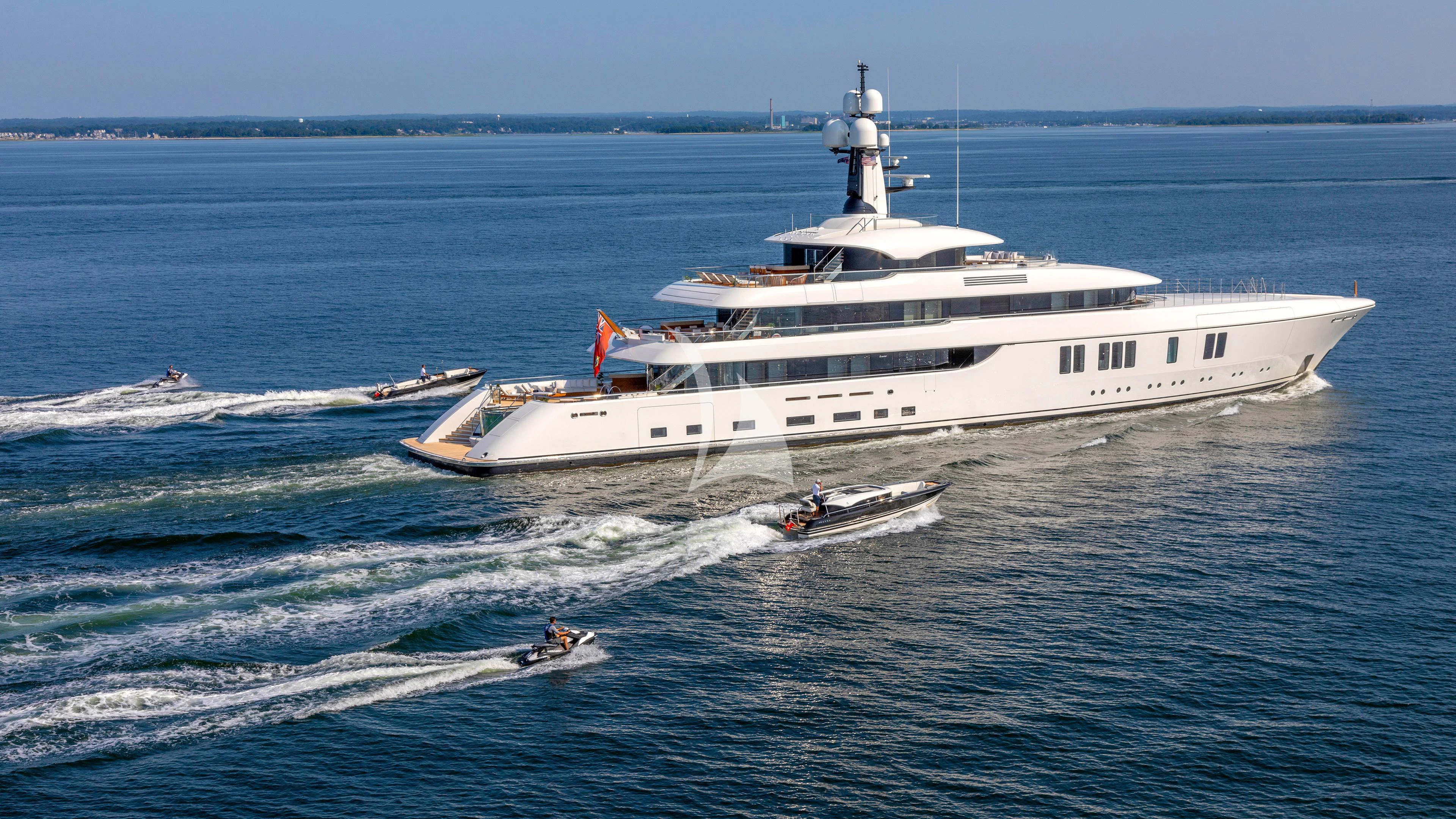 a boat on the water aboard LUNASEA Yacht for Sale