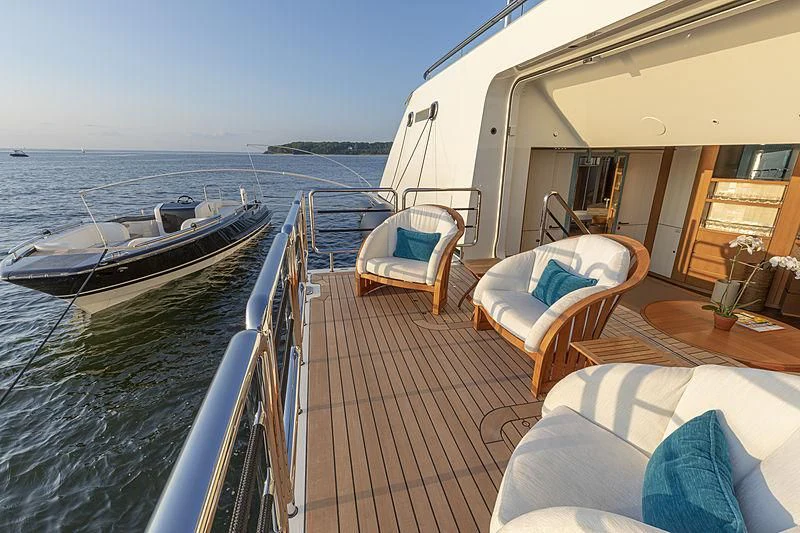 a boat on the water aboard LUNASEA Yacht for Sale