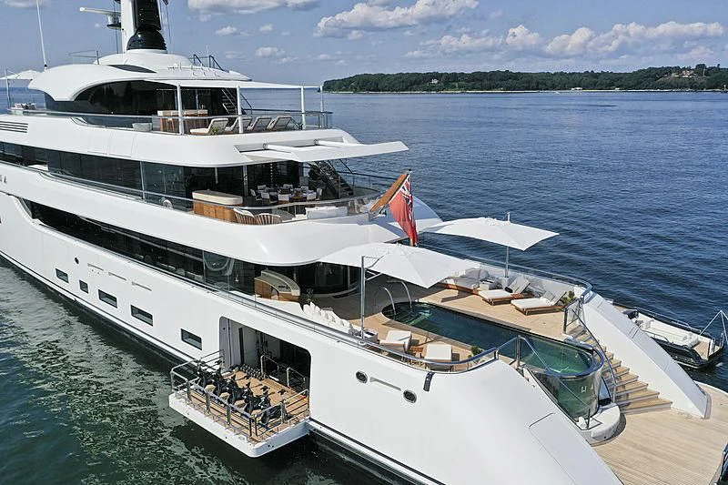 a boat on the water aboard LUNASEA Yacht for Sale