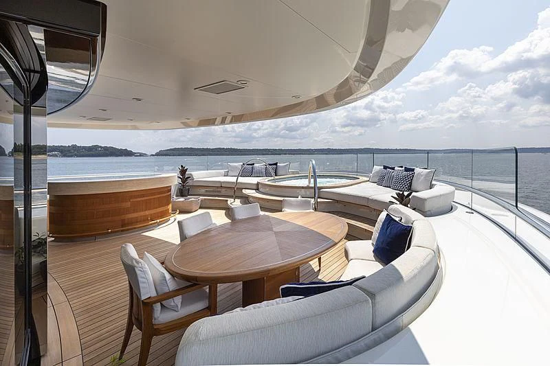 a boat on the water aboard LUNASEA Yacht for Sale