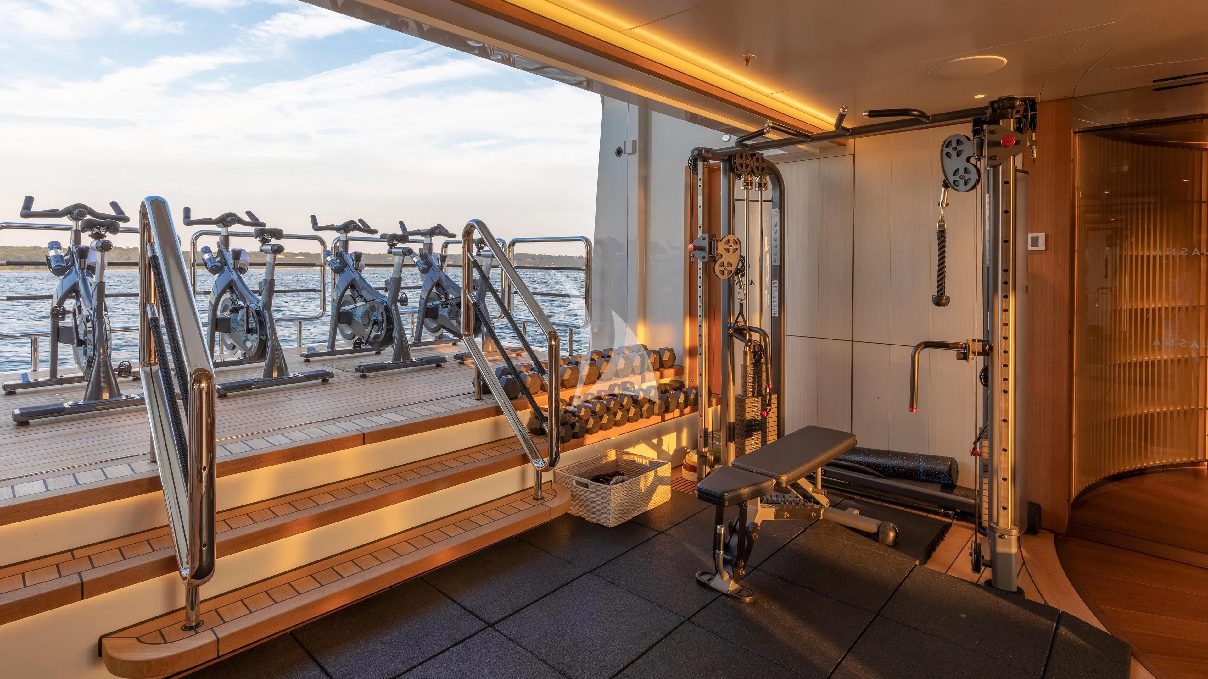 inside of a boat aboard LUNASEA Yacht for Sale