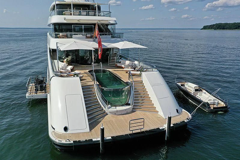 a boat on the water aboard LUNASEA Yacht for Sale