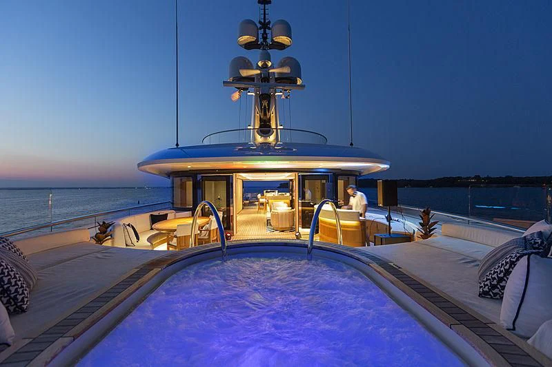 a boat on the water aboard LUNASEA Yacht for Sale