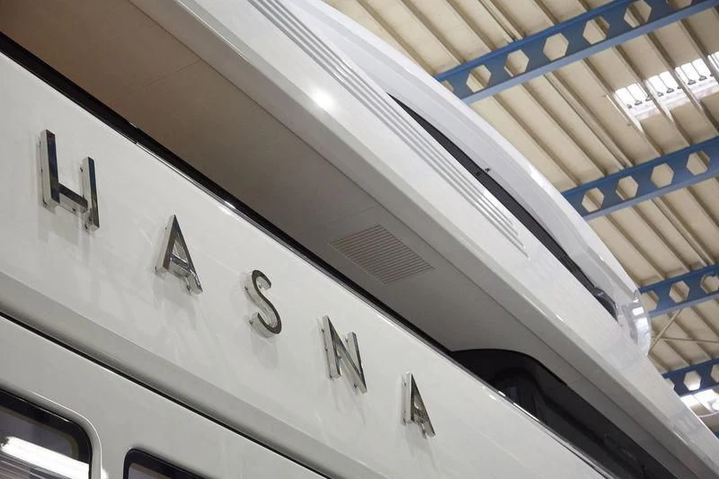 a close-up of a white machine aboard LUNASEA Yacht for Sale