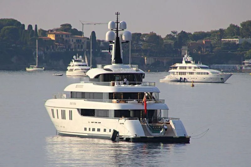 a group of boats in the water aboard LUNASEA Yacht for Sale