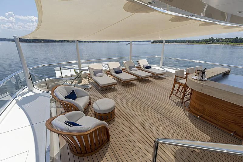 a boat on the water aboard LUNASEA Yacht for Sale