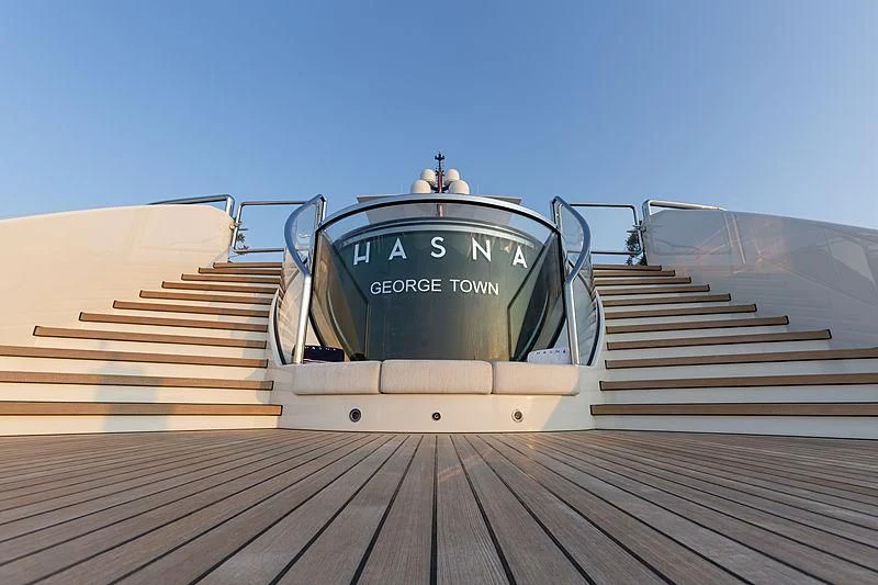 a boat on a dock aboard LUNASEA Yacht for Sale