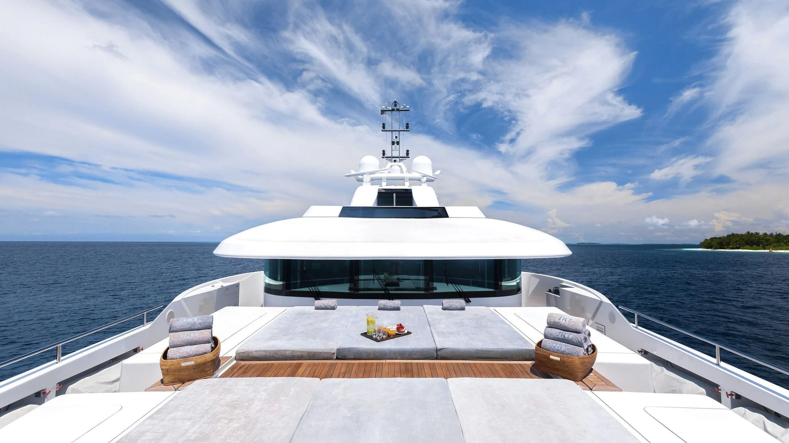 a boat on a body of water aboard TOTEM Yacht for Sale