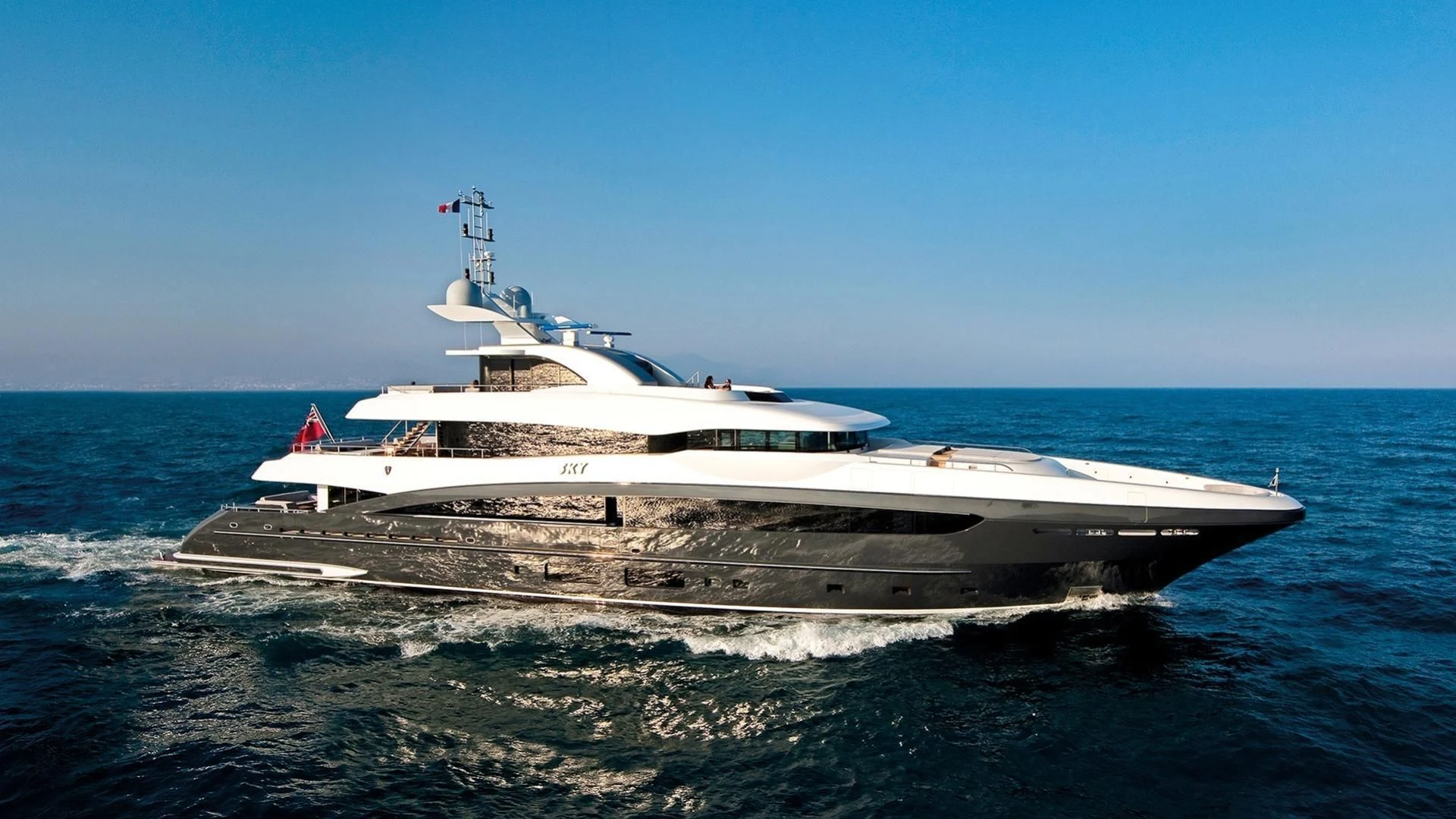 a boat on the water aboard TOTEM Yacht for Sale