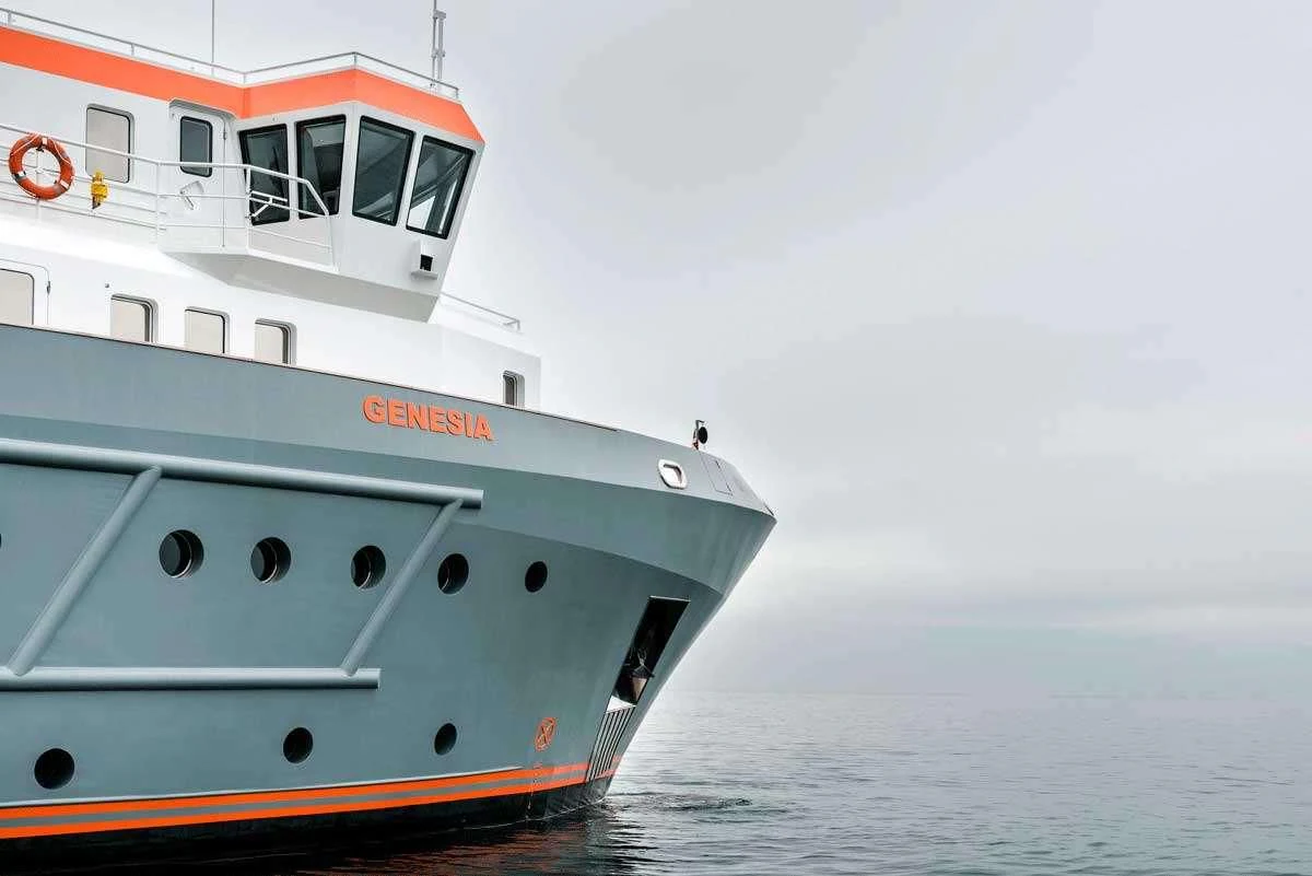 a boat in the water aboard GENESIA Yacht for Sale