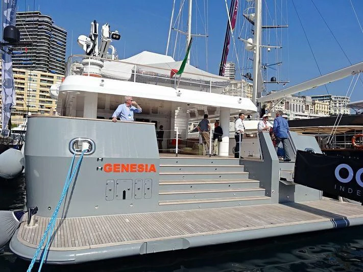 a boat on the water aboard GENESIA Yacht for Sale