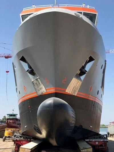 a large space ship aboard GENESIA Yacht for Sale
