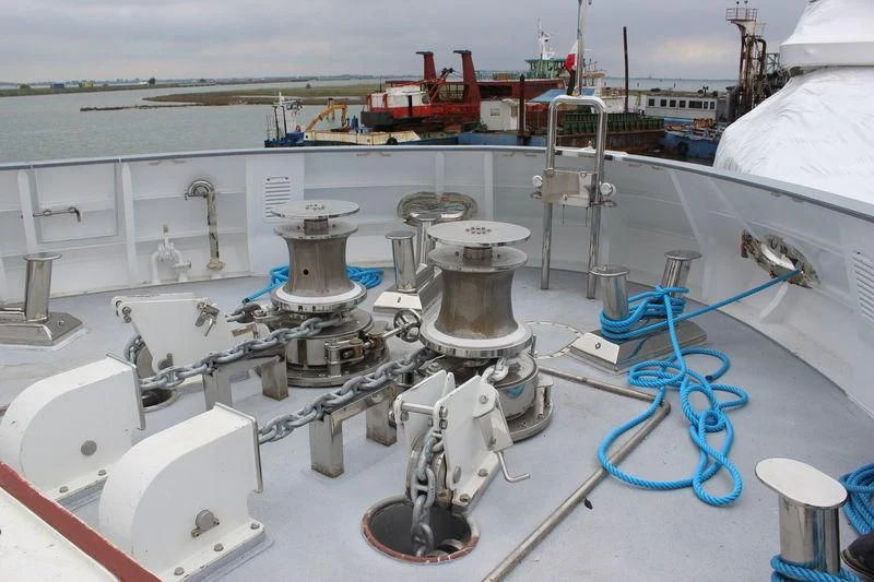 a large factory with white tanks aboard GENESIA Yacht for Sale
