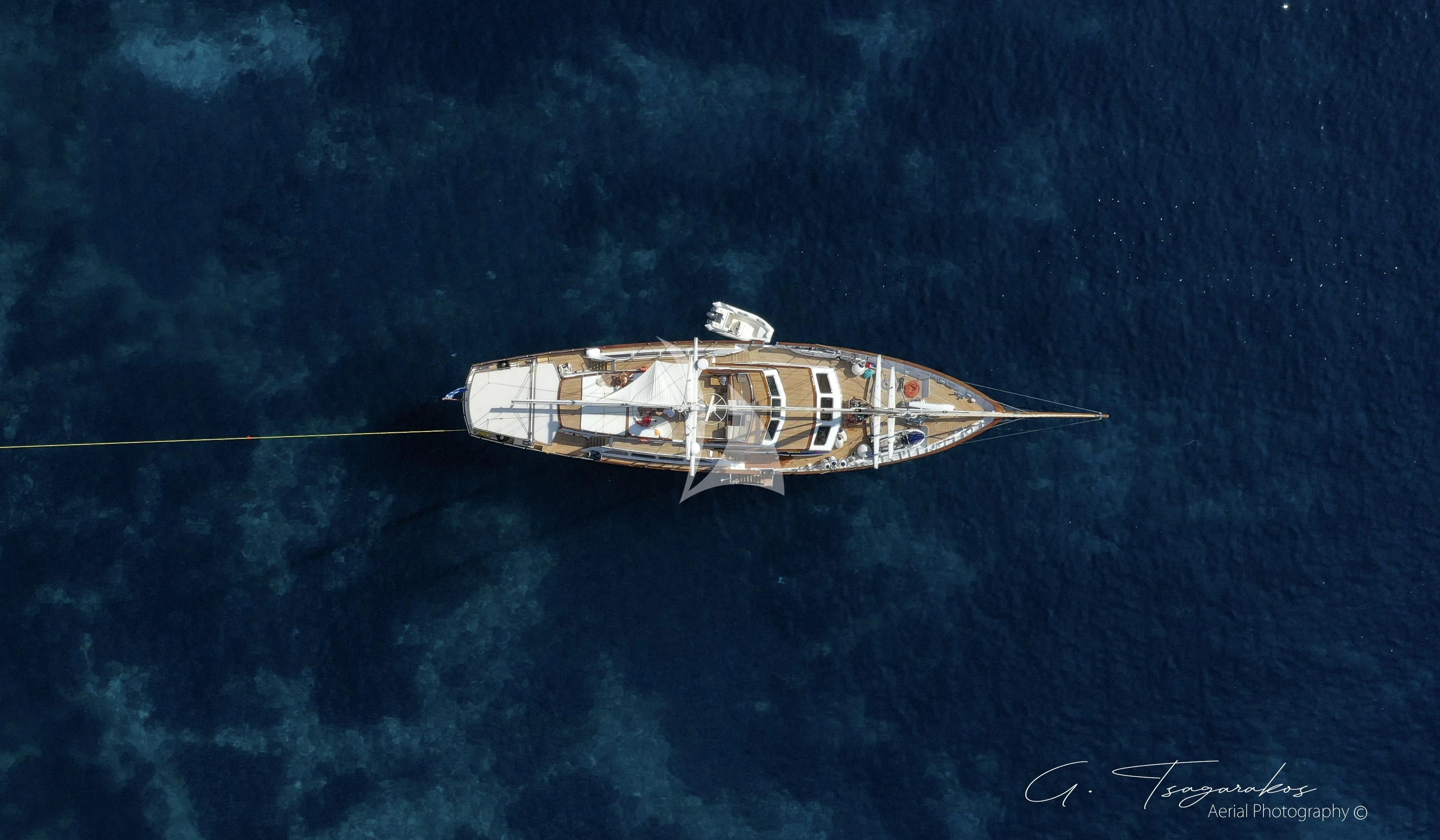 a space ship in the water aboard ALTHEA Yacht for Sale