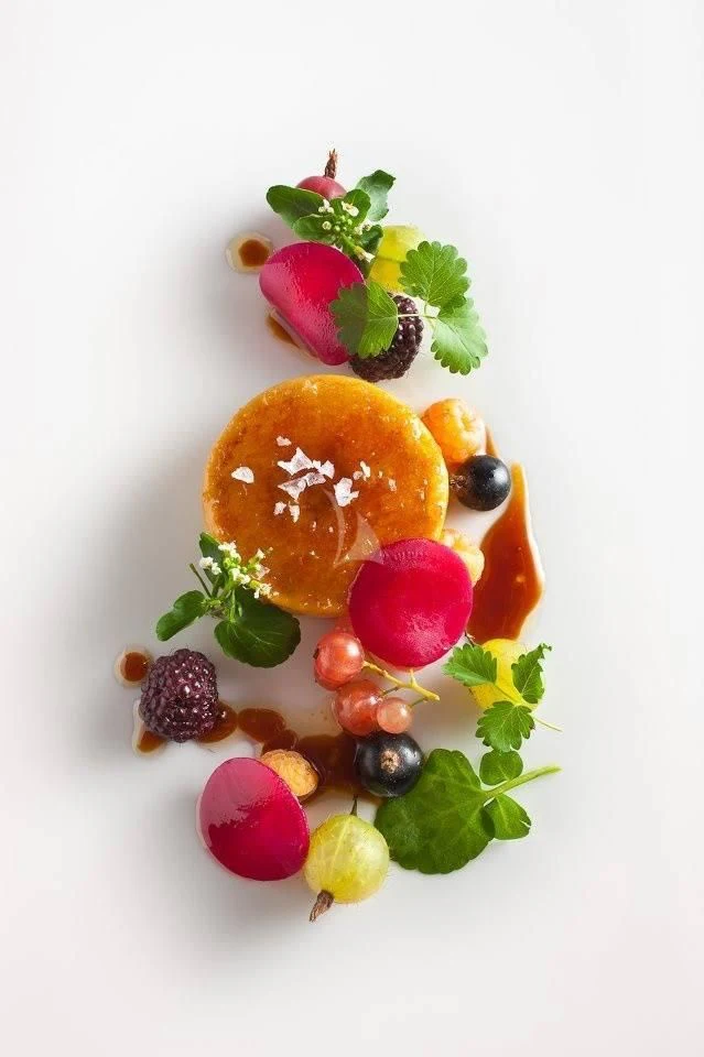 a plate of food aboard ALTHEA Yacht for Sale