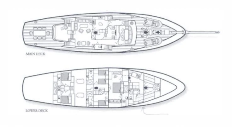 diagram aboard ALTHEA Yacht for Sale