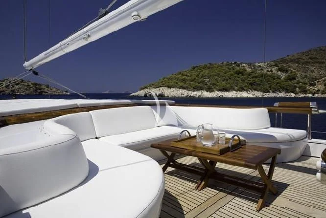 a boat on the water aboard ALTHEA Yacht for Sale
