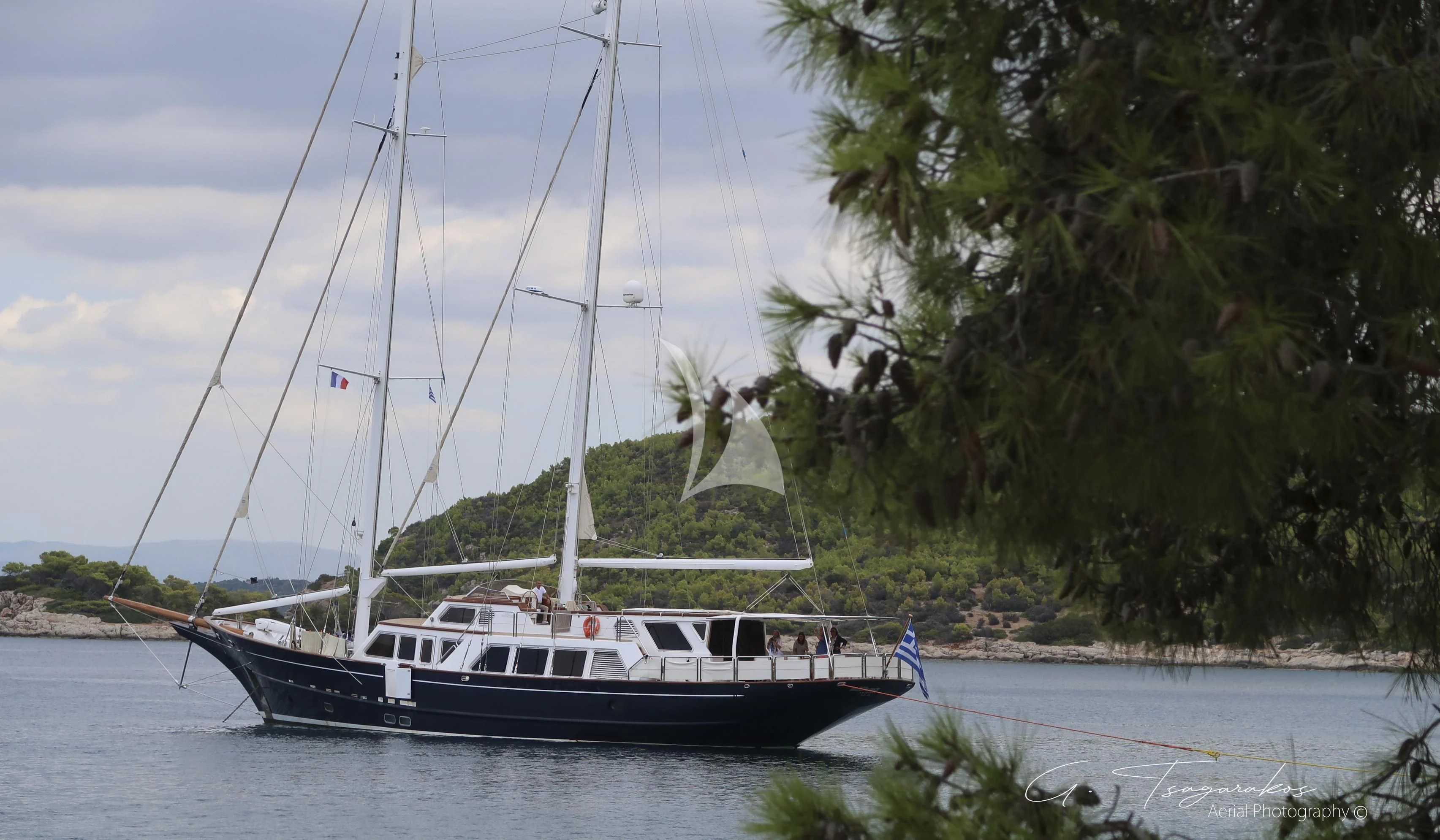 a boat on the water aboard ALTHEA Yacht for Sale