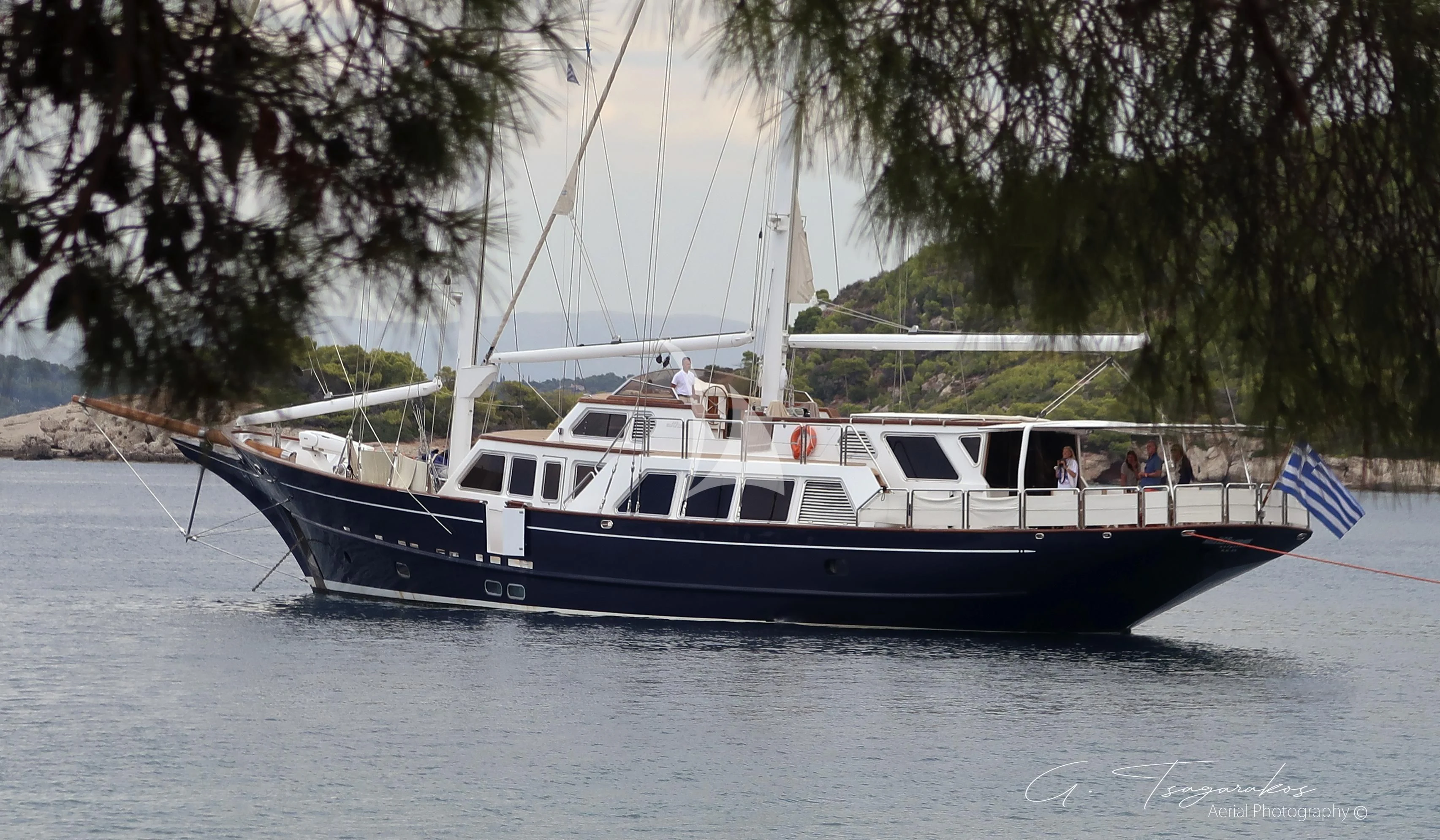 a boat on the water aboard ALTHEA Yacht for Sale