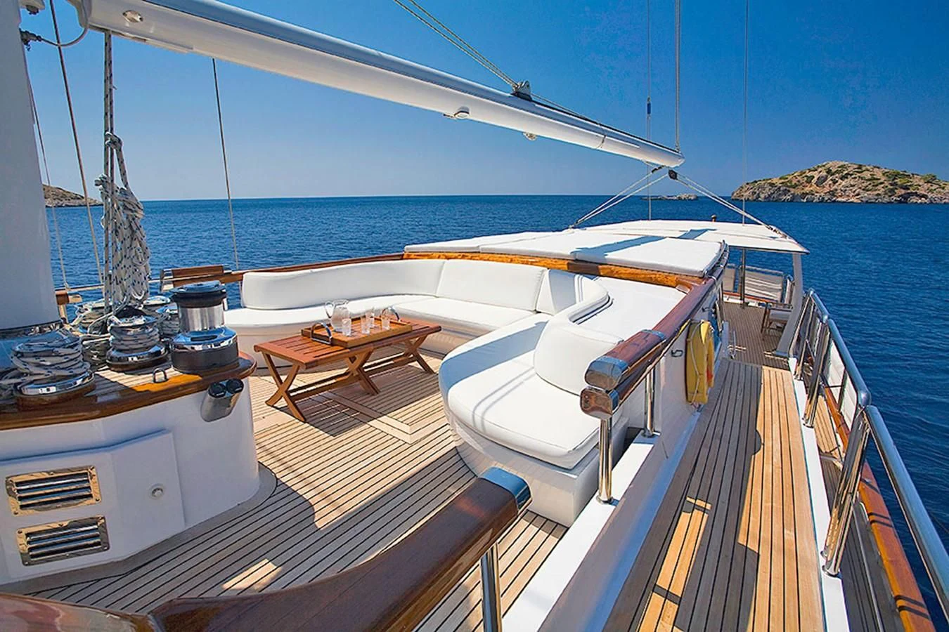 a boat on the water aboard ALTHEA Yacht for Sale