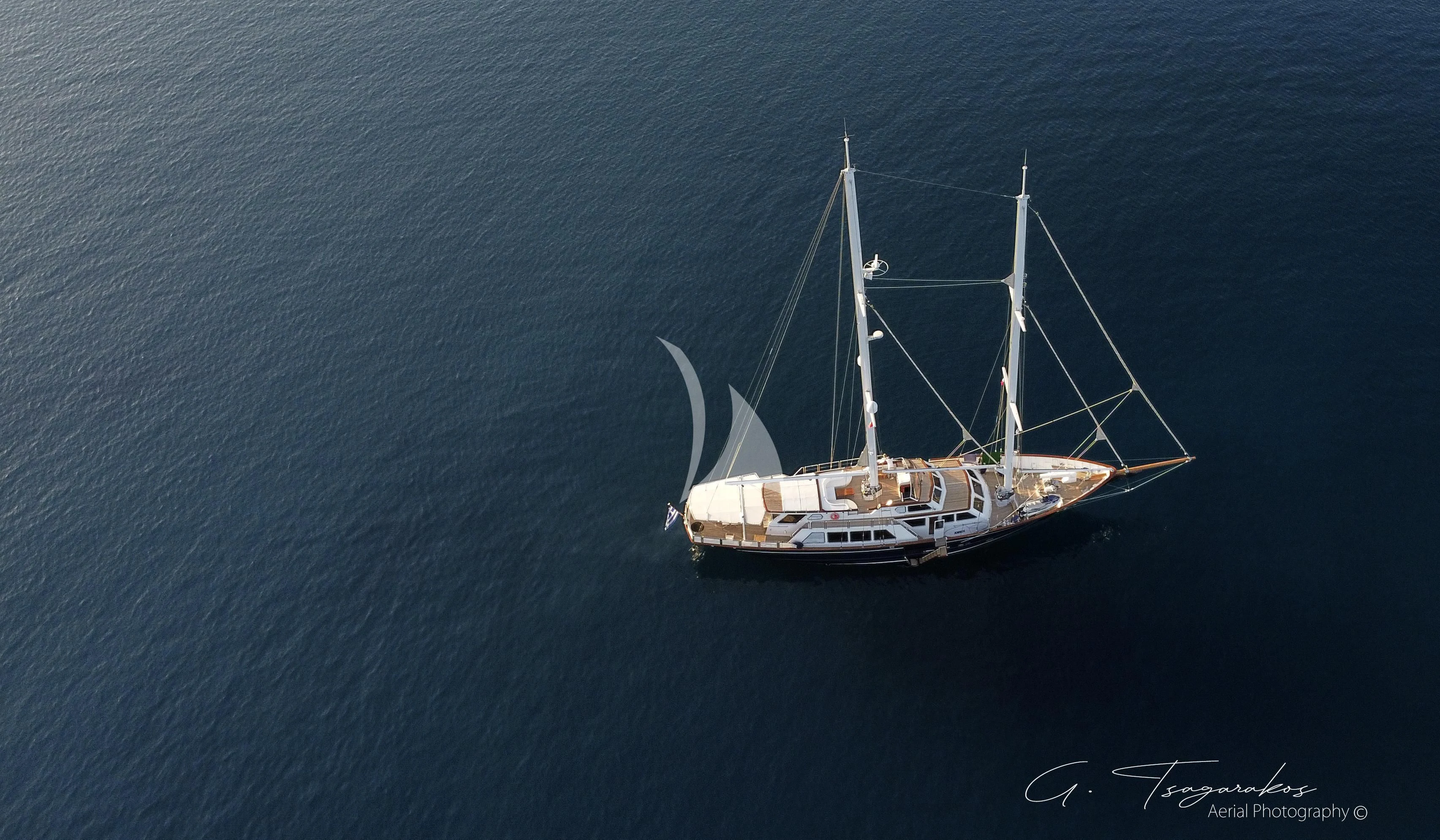 a boat in the water aboard ALTHEA Yacht for Sale