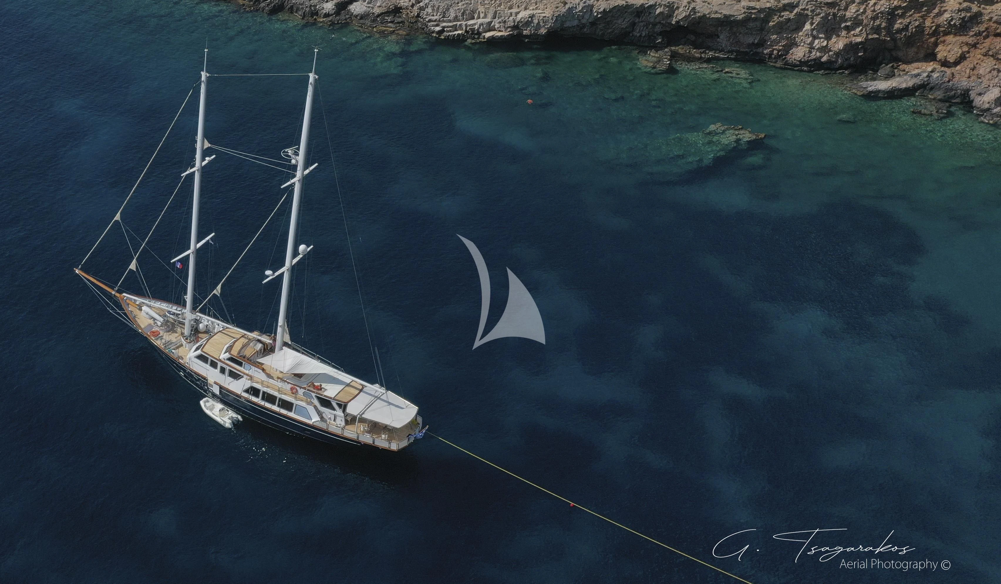 a boat in the water aboard ALTHEA Yacht for Sale
