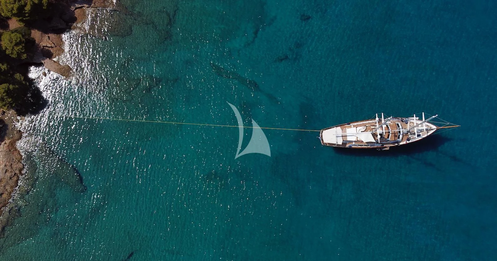 a boat in the water aboard ALTHEA Yacht for Sale