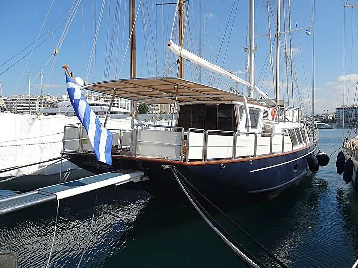 a boat in the water aboard ALTHEA Yacht for Sale