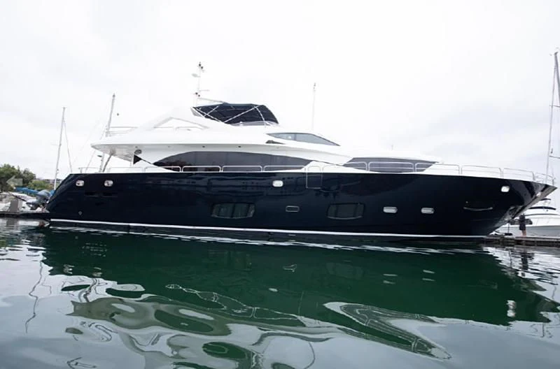 a boat on the water aboard BARBIZON Yacht for Sale