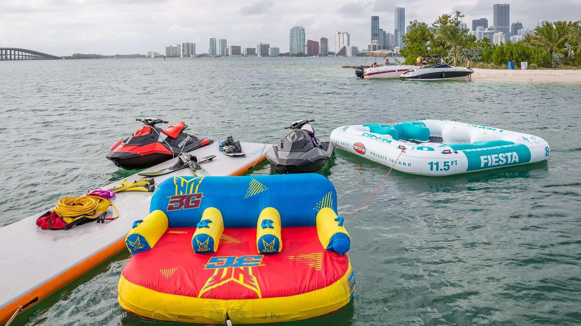 boats on the water aboard TRANQUILITY IV Yacht for Sale