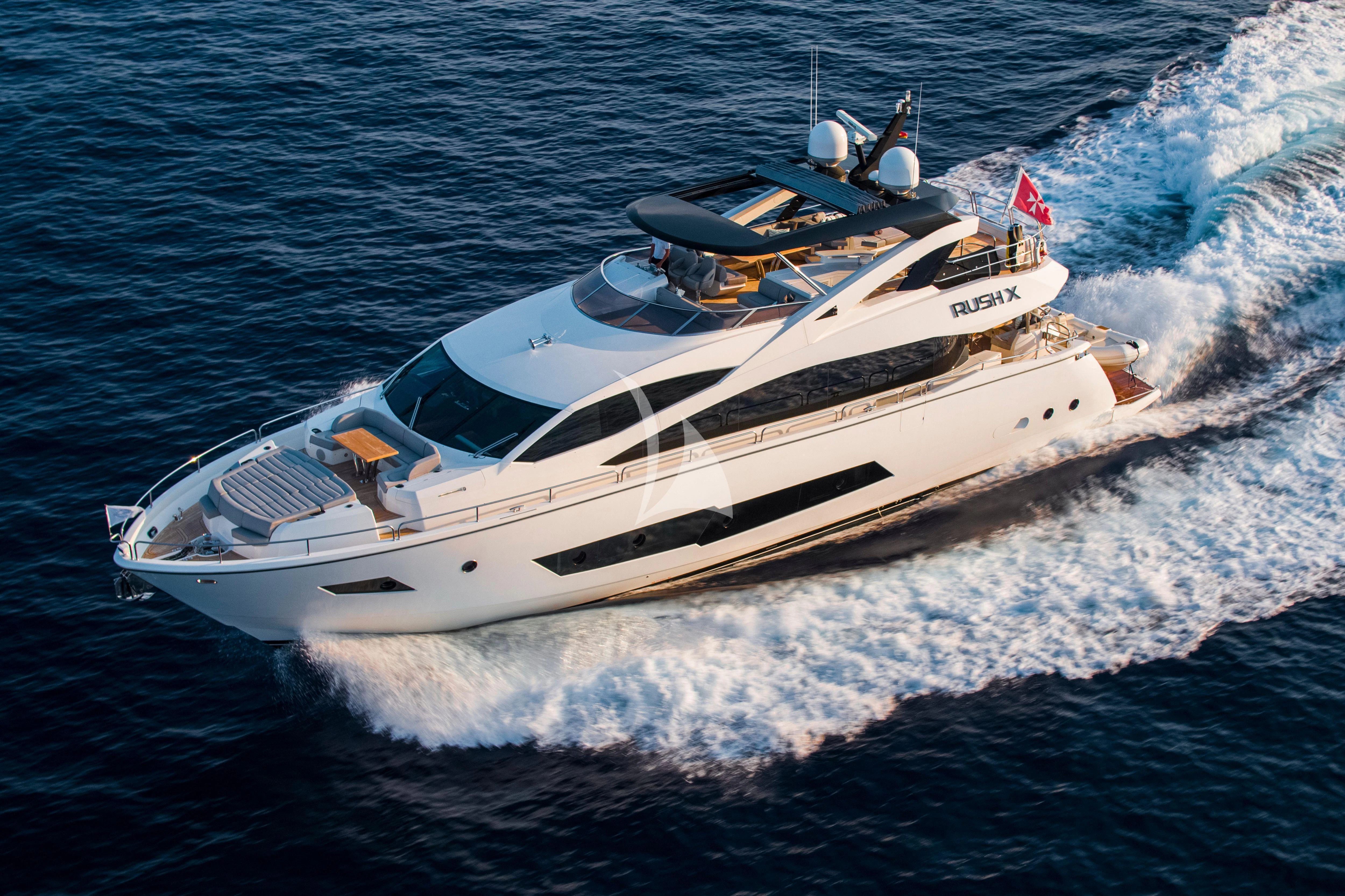 a boat on the water aboard RUSH X Yacht for Sale